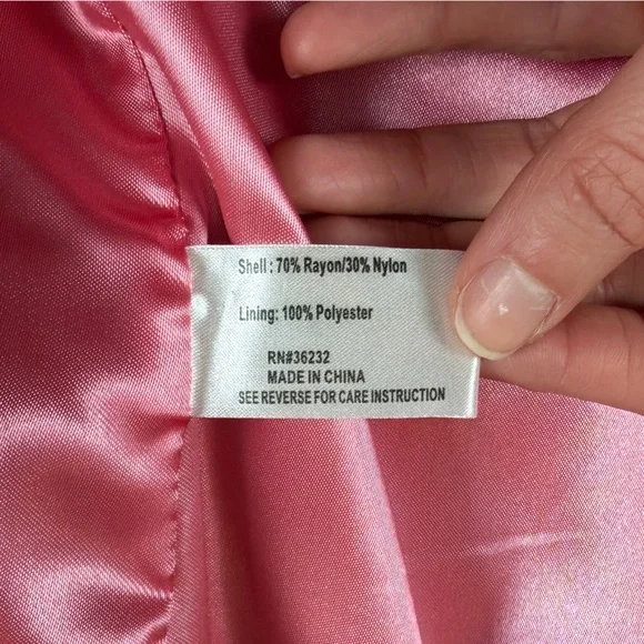 Gallery Black Velour Mid Length Single Breasted Pea Coat Women’s XL Car Coat - Picture 5 of 10